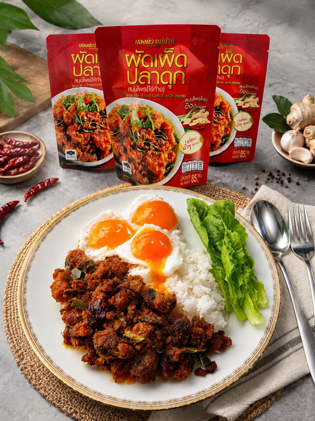 Bon Nua Herbal Spicy Catfish (Boneless) 85g