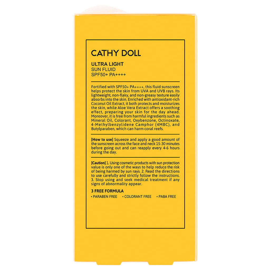 Cathy Doll Ultra Light Sun Fluid SPF50+ PA++++