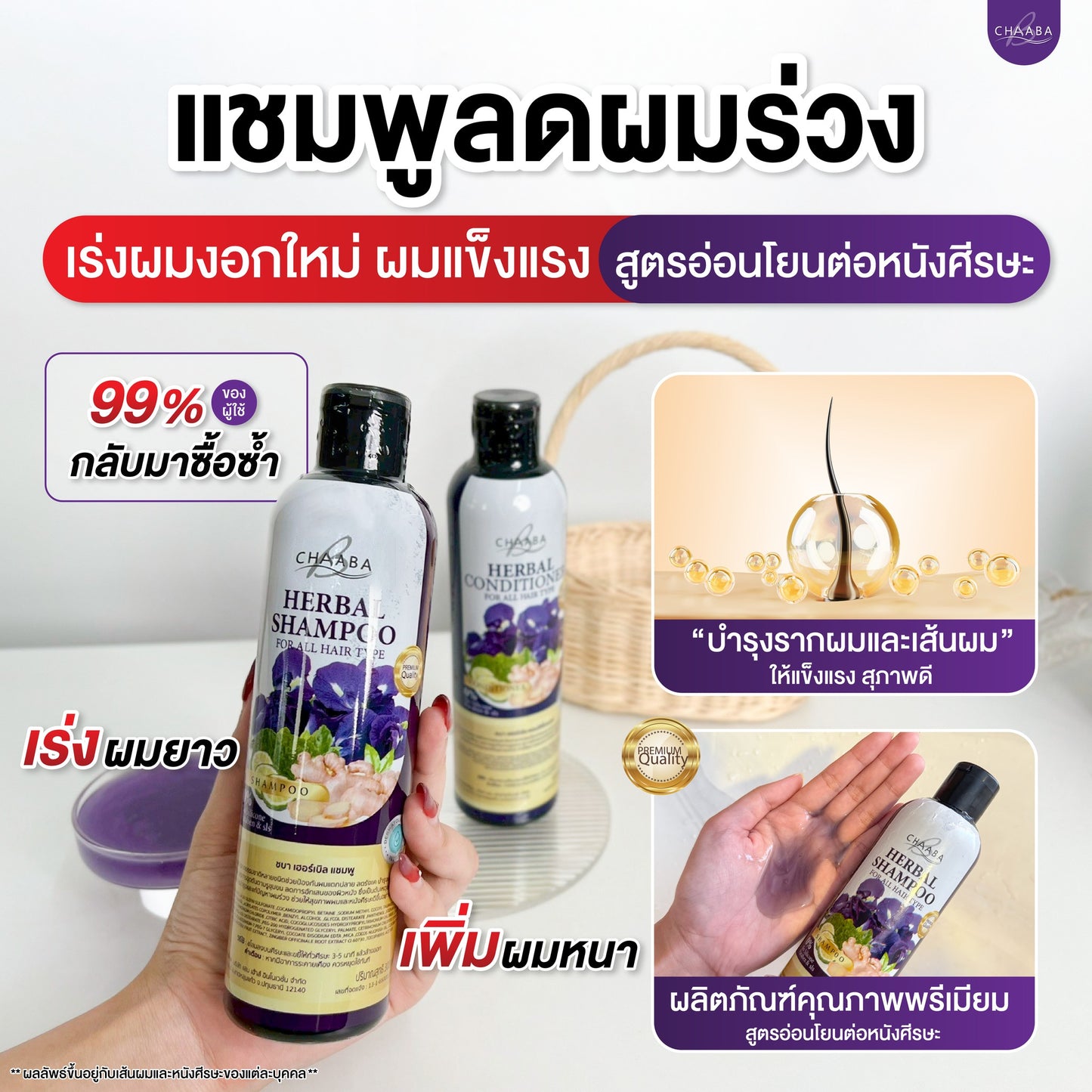 CHABA Shampoo + Conditioner Set