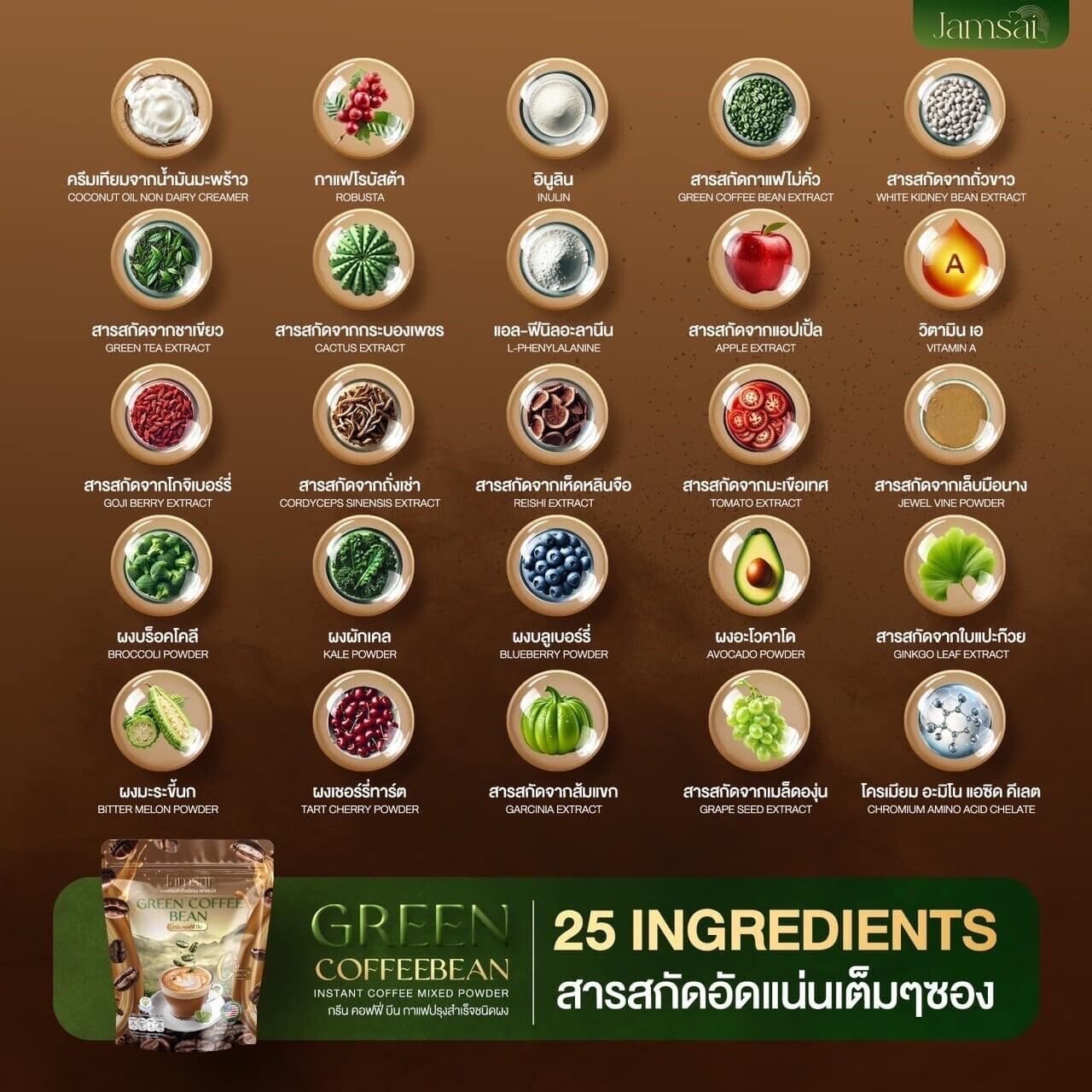 Jamsai Green Coffee Bean