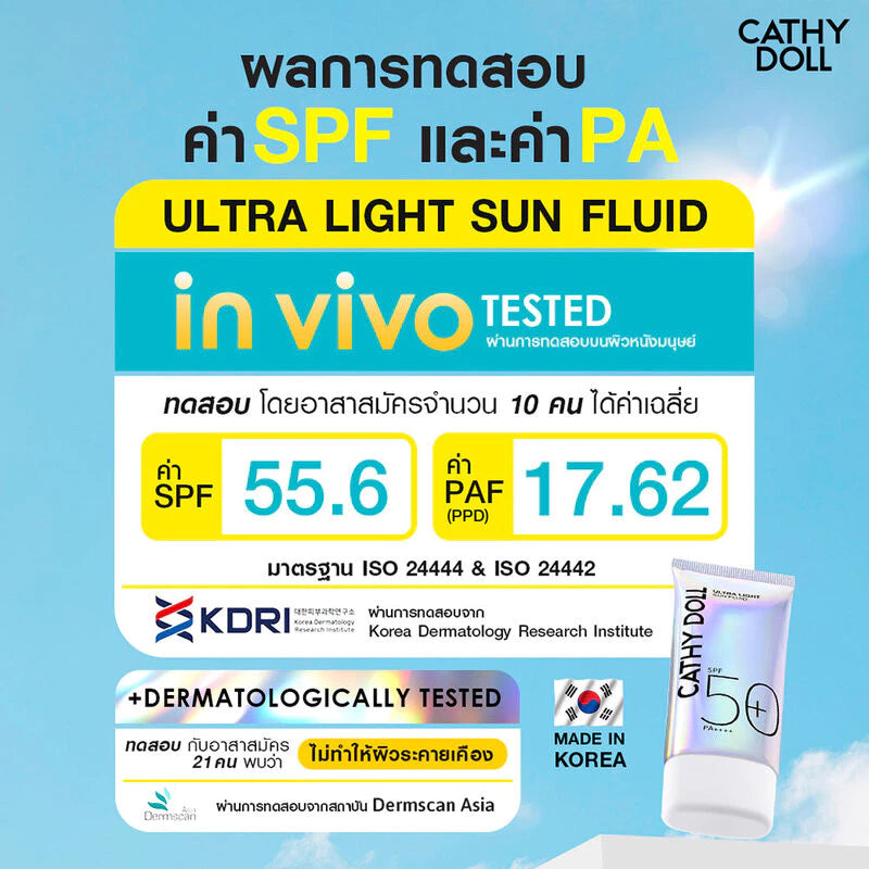 Cathy Doll Ultra Light Sun Fluid SPF50+ PA++++
