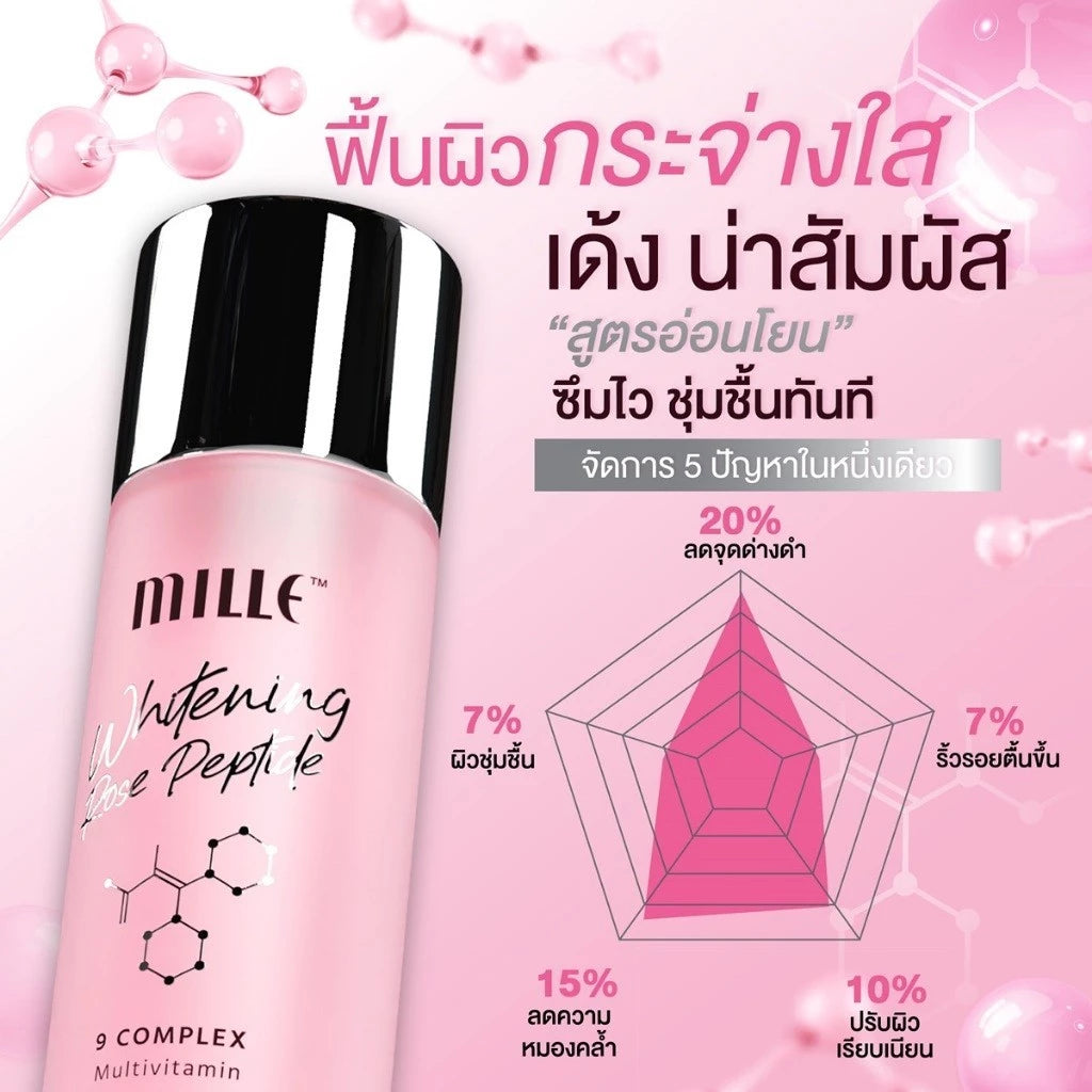 Mille Whitening Rose Peptide 9 Complex Balancer 130ml.