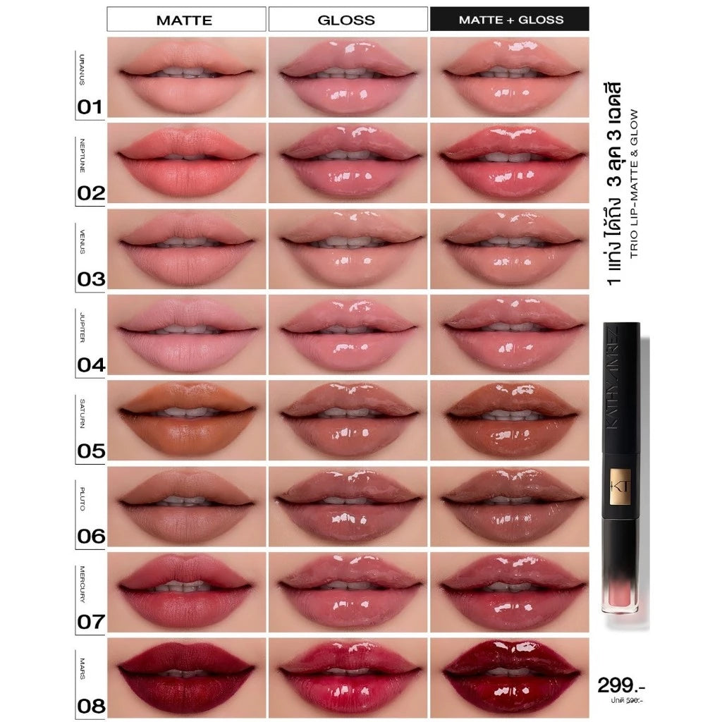 KATHY AMREZ TRIO LIP MATTE & GLOW