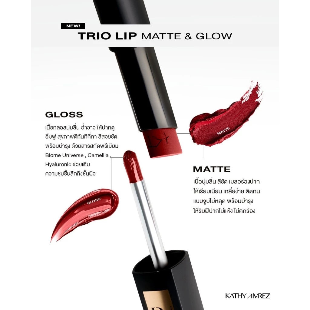 KATHY AMREZ TRIO LIP MATTE & GLOW